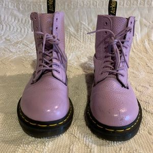 Dr. Martens Pastel Purple Leather boots